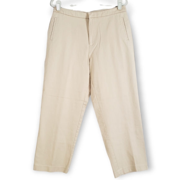 NWOT Sigrid Olsen Sport tan khaki trousers pants Womens 14 - Picture 1 of 5